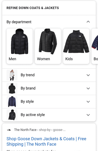 Google discussed a new feature that allows consumers to view apparel and footwear from across retailers and brands in the main Google search window on mobile devices. 