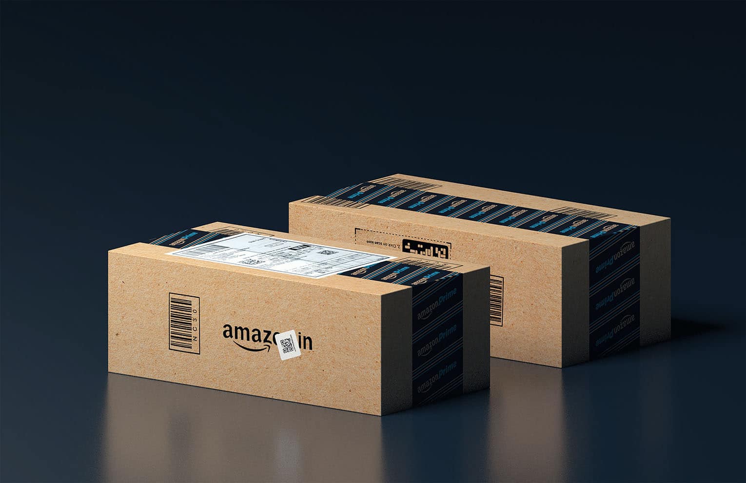Amazon Hero Image; Two Amazon Packages