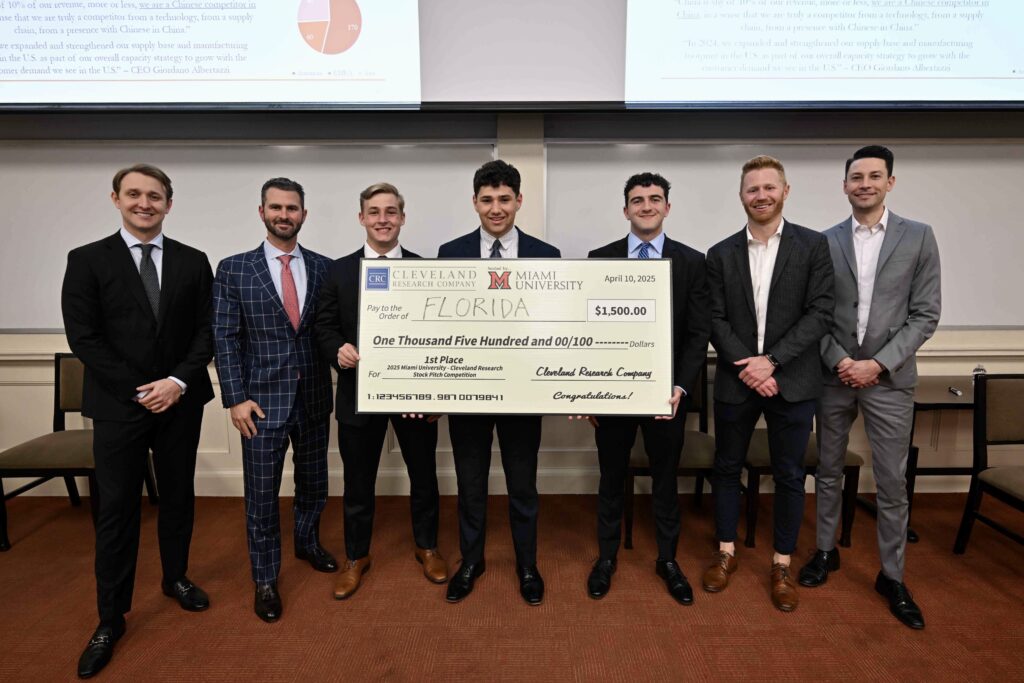 University of Florida wins 15th annual student stock pitch competition hosted by Cleveland Research and Miami University